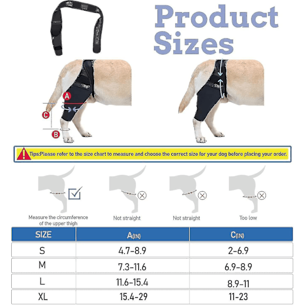 Hunde kneestøtte, hundebensstøtte hofte støtte for korsbåndsskader, Ccl, patellasubluksasjon eller osteoartritt_fs-Perfet M