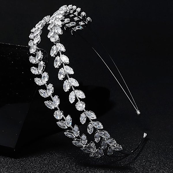 Rhinestone Nlaid morsiamen pääpanta metalliseos hiuslenkit otsatukka pidikkeet hiustarvikkeet naisille tytöille - täydellinen I
