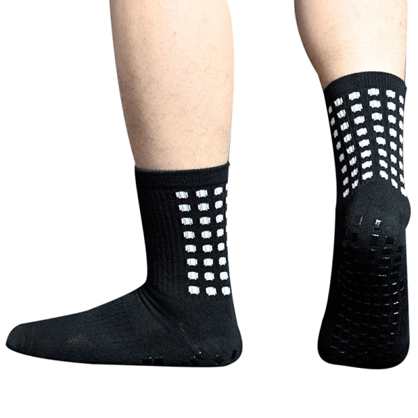 Anti-Slip Fotballsokker Herre Dame Utendørs Sports Grip Soccer - Perfet Black