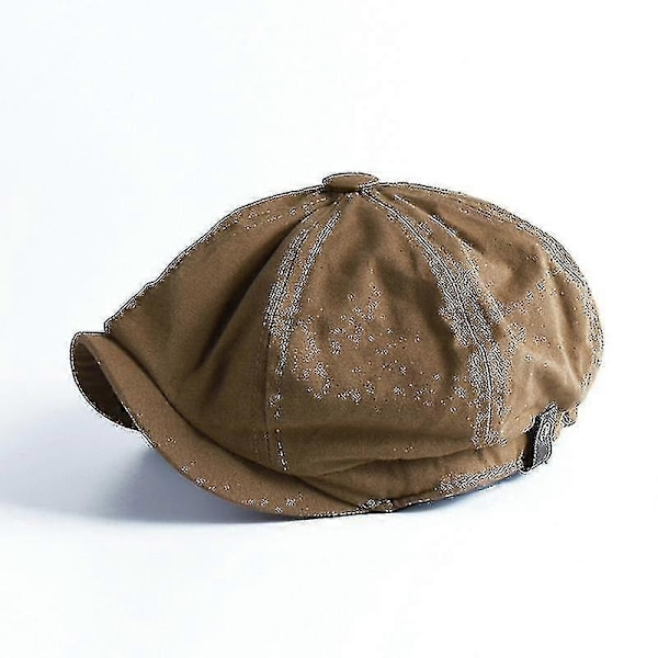 2 st Herr Newsboy Keps Fiskbensmönstrad Baker Boy Cabbie Platt Hatt Retro Newsboy Keps - Perfet