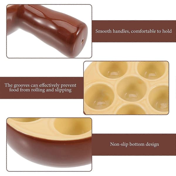 Escargot Grillplate Spiselig Sneglerett Escargot Bakeholder Keramisk Grill Sneglerett-Perfekt