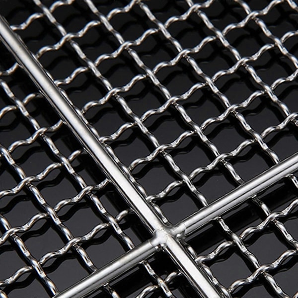 Återanvändbara BBQ Utomhusgrillar 304 Rostfritt Stål Mesh Mattor BBQ Utomhusgrillar Galler Gitter Hylla Matlagning Bakning Ersättning Grillnät Tillbehör-Perfet 50x30CM