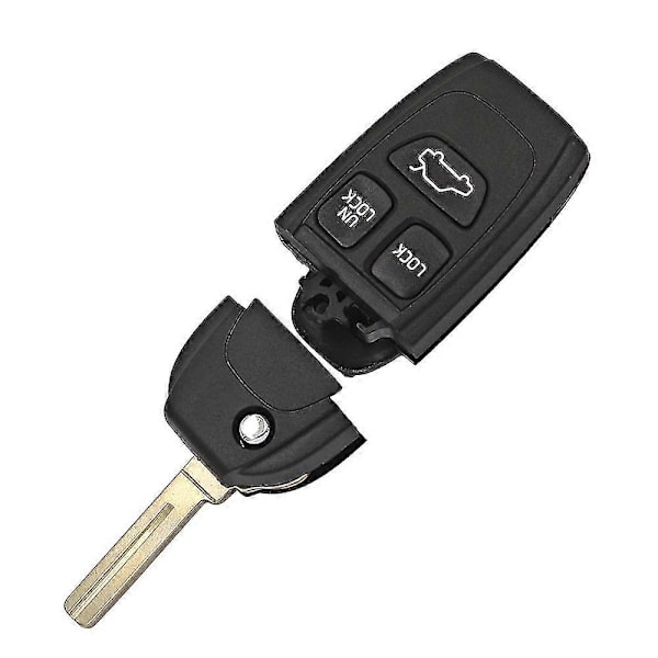 Nyckelskal med 3 knappar, bilnyckel, uppgradering för Volvo C70, S40, S60, S70, S80, S90, V40, V70, V90, Xc70, Xc90, ej skuren kniv - Perfekt