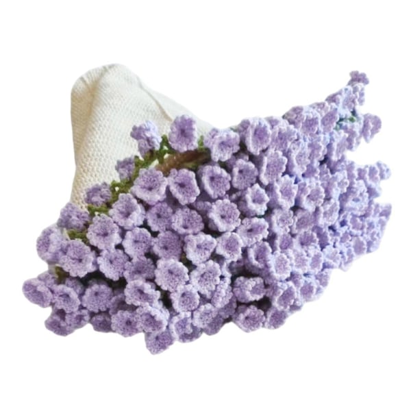 Bouquet Filt Virkningskit Virkningsstartkit Dekoration Multifunktionell Mode DIY Hantverk Stickkit för Entusiaster Perfekt som Gåva Violet