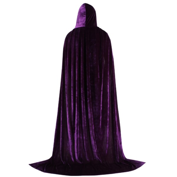 Witch Al's Crazy2 -asu Keskiaikainen Halloween Role Cosplay -vaatteet - Perfet Purple Cloak 3XL