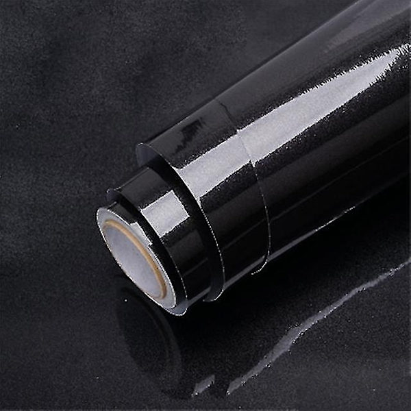 80 cm leveä Marmori Itseliimautuva Tapetit Vinyl Seinätarrat Vedenkestävä Kosketuspaperi Keittiön Koristeelliseen Kalvoon Koti Sisustus Z-Perfet Shiny Black 60cmx300cm