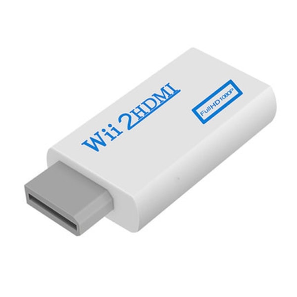 Wii til HDMI Adapter, 1080p Full HD Nintendo Hvid - Perfet