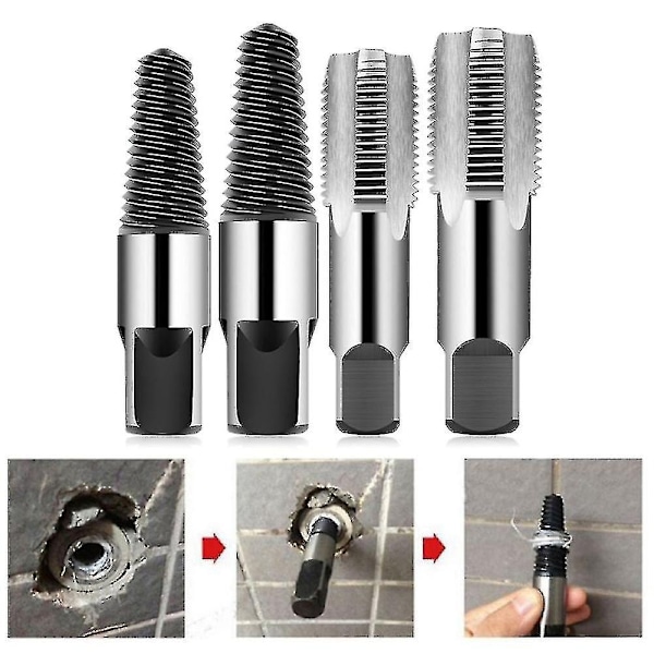 1/2 ja 3/4 tuuman putken kierteiden korjaus hana rikkinäisen ruuvin poistaja työkalusarja - Perfet 1-2inch