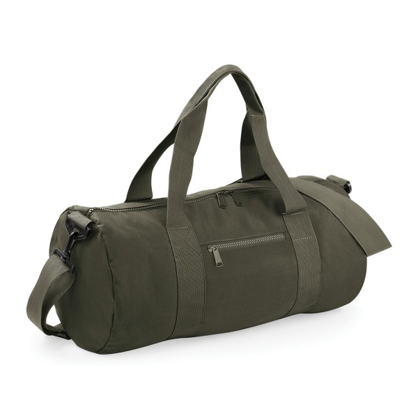 Bagbase Plain Varsity Barrel / Duffle Bag (20 liter) - Perfet Military Green/Military Green One Size