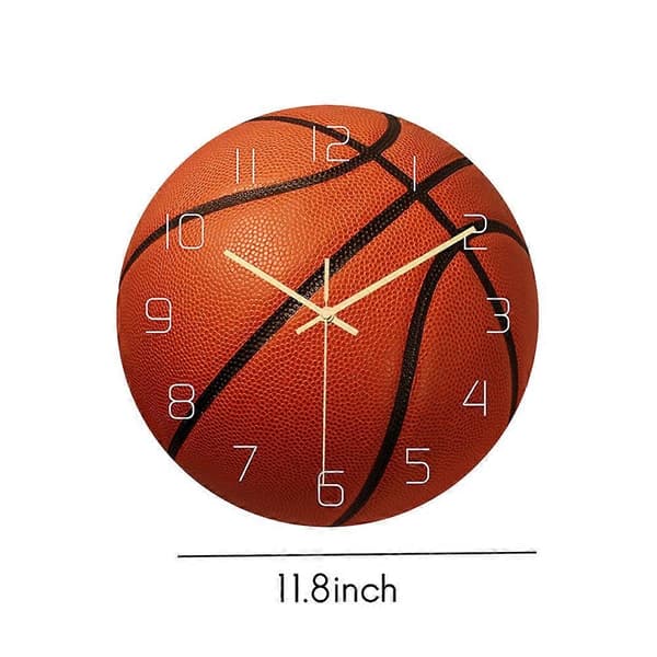 Basketboll Akryl Tyst Väggklocka Sovrum Vardagsrum Väckarklocka Födelsedag Julklappar Prese-Perfet