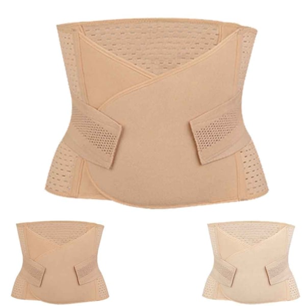 Åndbar Justerbar Abdominal Binder Postpartum Recovery Beige