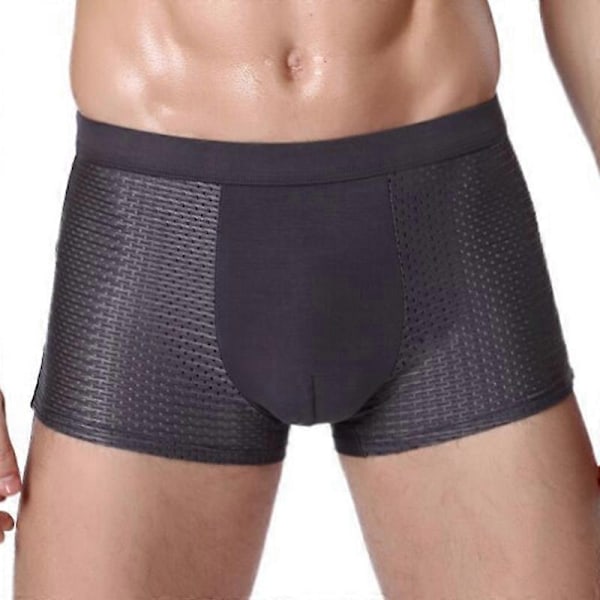 Pack Bambus Boxer Briefs, Box Hero Bambus Boxer Briefs för Män, Heldags Komfort, Perfekt grey L