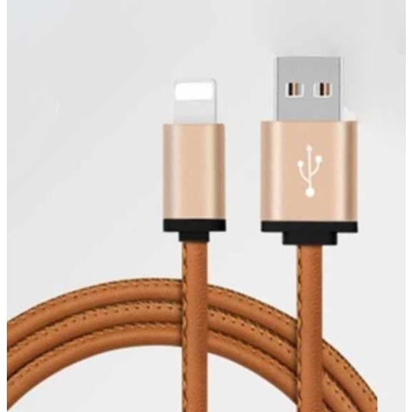 Laddkabel - USB till Lightning Leather brun - Perfet