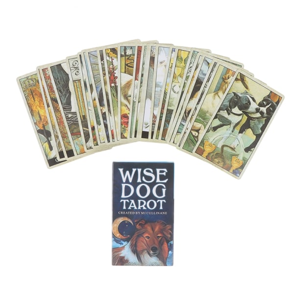 Wise Dog Tarot Cards Oracle Cards Party Prophecy Divination Boa - Perfet Multicolor one size