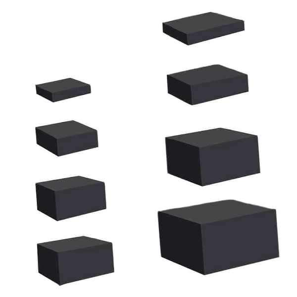 8x Akryl Kub Display Box Riser Nesting Riser Ställ för Mat Tårta Dessert Vit-xindaren color:Black