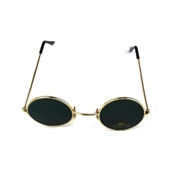 Solbriller små runde med gullramme Barn - Perfet Svart