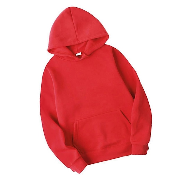 Unisex Bomuldstrøje med Snørehætte - Perfekt Red XL