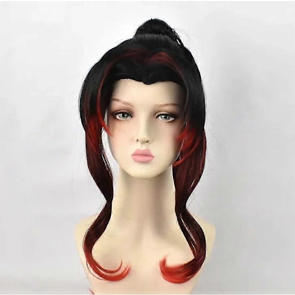 Kokushibo Cosplay -asu Anime Demon Slayer Kimetsu No Yaiba Kokushibo Peruukki Kimono Haori -asu Helloween Miehille - Täydellinen only wig S