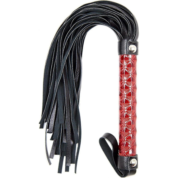 Mjuk Läder Ridpiska Häst Piska Halkfri Praktisk Mjuk Piska för Ridsport Floggers för Cosplay Kostym-Perfekt Red