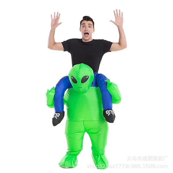 Halloween-asu, ilmapuku, avaruusolento, ajettava - Perfet Riding aliens Children (120-145cm)