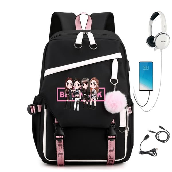BLACKPINK Ryggsekk - Perfekt white dancing