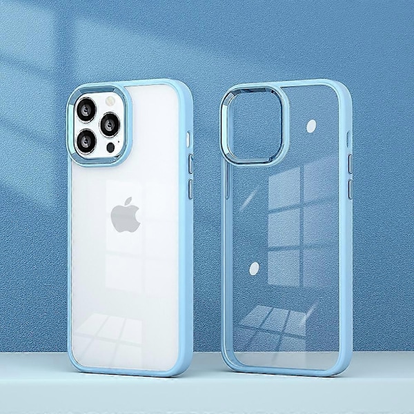 Frosted Telefon Cover til 14 Pro Max, iPhone 14, iPhone, 14 Plus, iPhone 14 Pro-Perfet light blue iPhone 14 Plus