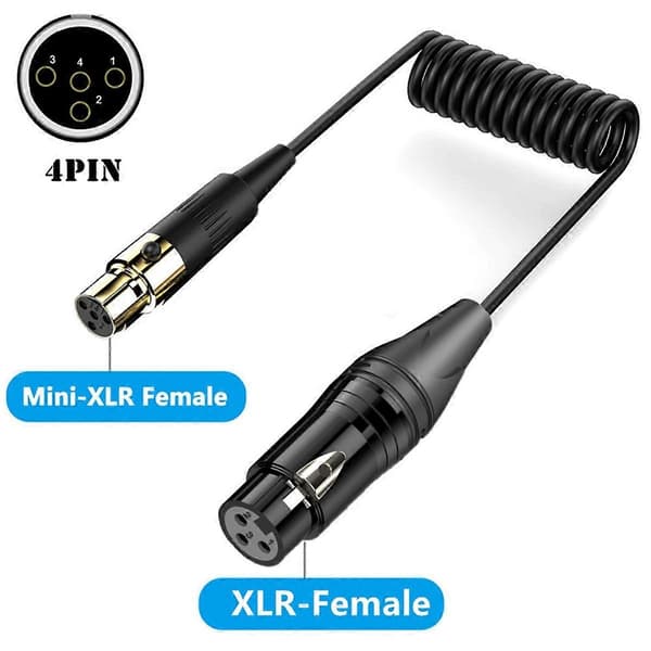 XLR 3-ben hun til Mini XLR 4-ben hun forstærker lydmixer - Perfekt