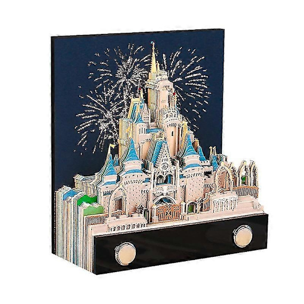 Skrivbords kalender med LED-lampor, 2024 kalender memoblock, kreativ skrivbords kalender DIY anteckningsblock, 3D konst kalender pappersutskärning - YuJia - Perfet 9