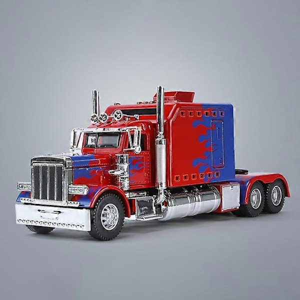 1:24 Peterbilt 389 Traktor Lastbil Legering Modellbil Leksak Diecasts Metall Gjutning Ljud och Ljus Bil Leksaker för Barn Fordon-Perfekt Red