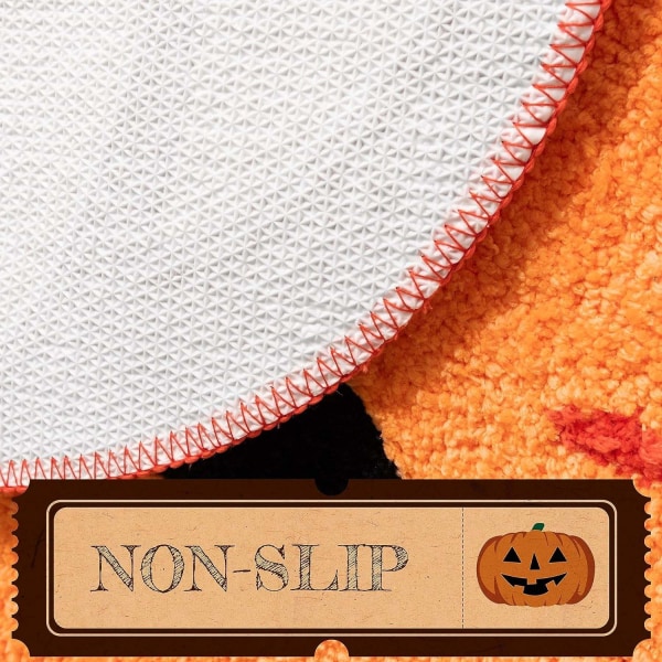 Halloween Baderomsdekor Høstgresskar Baderomstepper Sklisikker morsomme søte baderomstepper til baderom Dusj Absorberende matte Hjem - Perfet