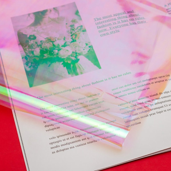 Symphony Foil Rainbow Foli Selofaani Tee itse-se-itse tikkari kukka - Perfet