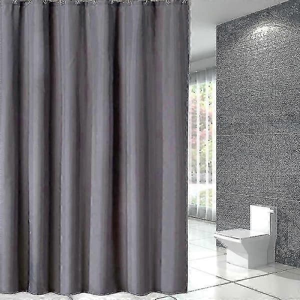 Duschdraperi 240x200 cm, med 16 krokar, extra bred, viktad, mögelresistent, mörkgrå, vattentät, stora badrumsdraperier, -Perfet