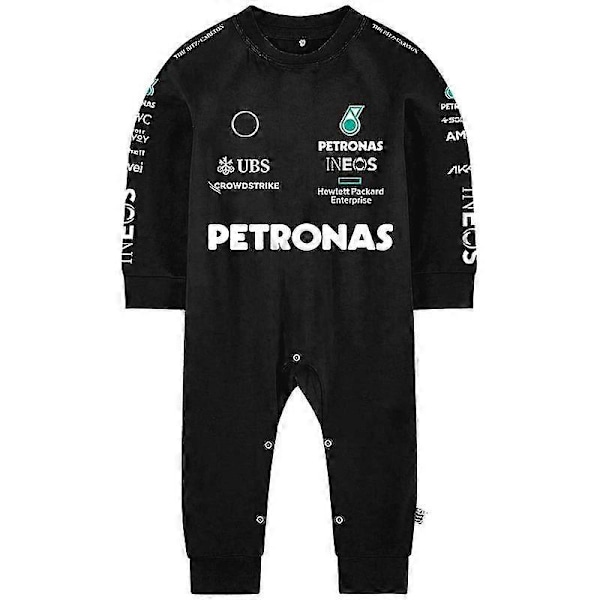 Tib 2023 F1 Ny Sesong Sport Baby Jumpsuit Vår Høst Svart Baby Gutter Barn Romper Formel 1 Racing Team Nyfødt Krypende Dress-XinHan-Perfet WCLTY-203 12M