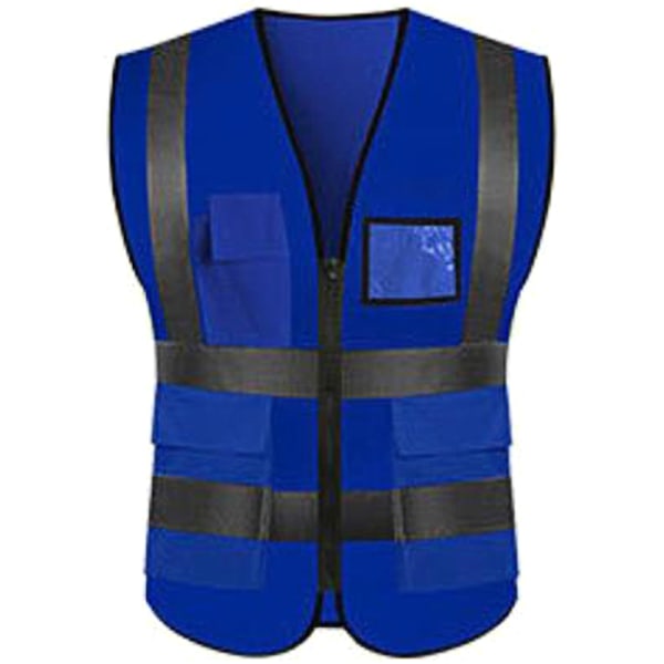 Heijastinliivi High Visibility Vest Puhelin- ja henkilöllisyystodistustaskut - Perfet # 8 Blue L