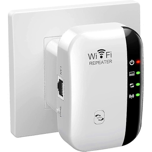 Uusin 2023 Wifi-vahvistin, Wifi-laajennin, Wifi-toistin, kattaa jopa 340 neliömetriä ja 45 laitetta, Internet-vahvistin - Ethernet-portilla - Täydellinen