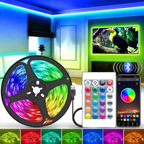 WIFI RGB LED Strips Light Bluetooth Led Light RGB - Perfet 15M