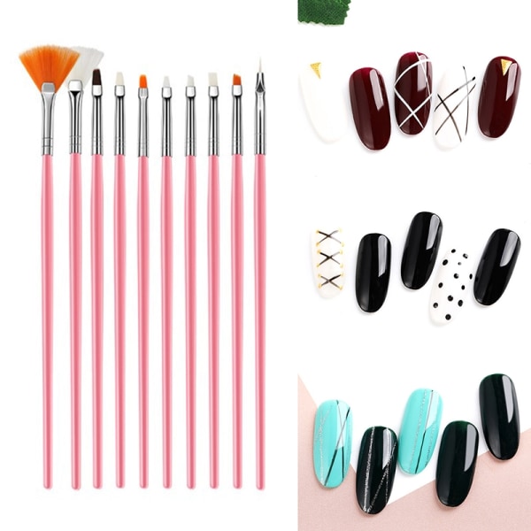 15 kpl Dotting Pen Crystal Handle Nail DIY Art UV-geelikynsiharja - Perfet 3