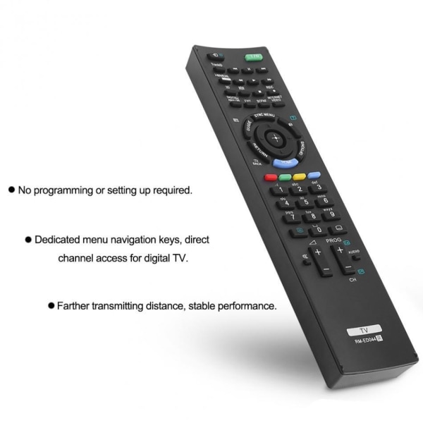 Universal fjärrkontroll RM-ED044 för Sony TV - Perfet black one size