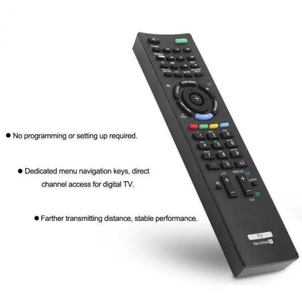 Universal fjernkontroll RM-ED044 for Sony TV - Perfet black one size
