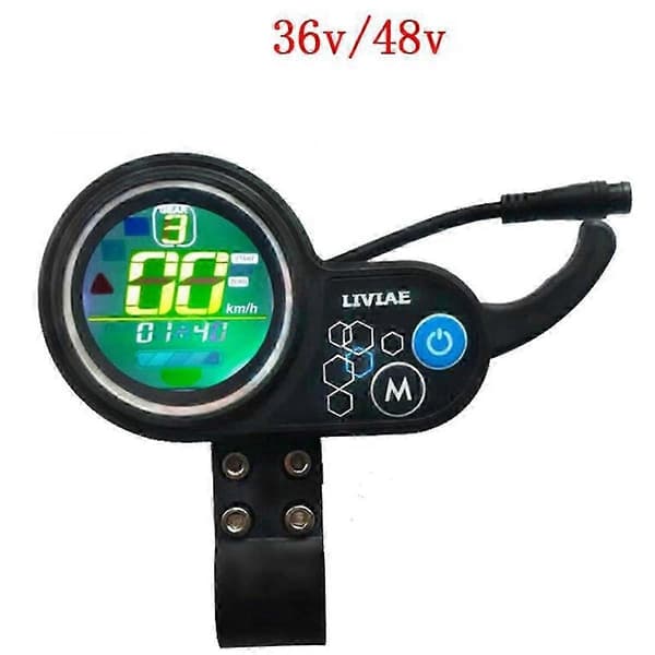 LIVIAE 36V-48V 350W Motor Børsteløs Controller LCD Display Panel Tommelfinger Gas Elektriske Cykler S-Perfet