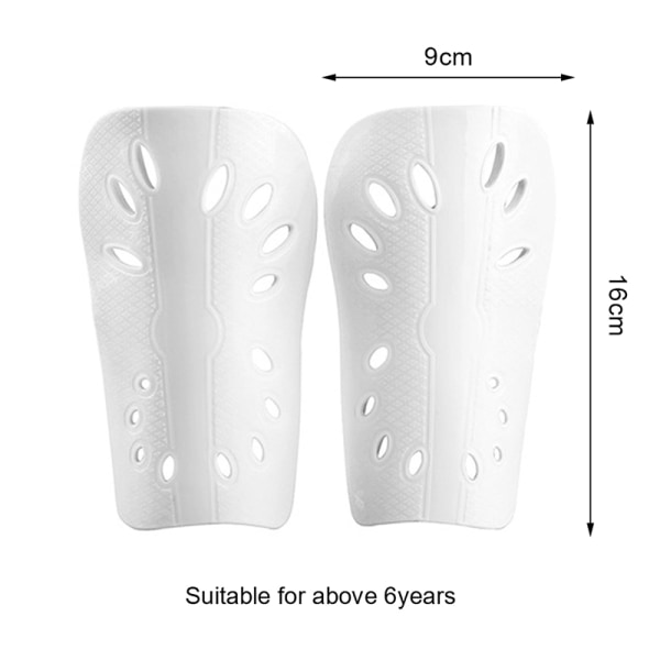 1 pari Jalkapallosäärisuojat Muoviset jalkapallosuojat Jalkasuojat F - Perfet White L