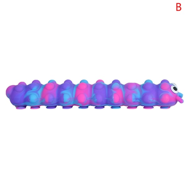 Squishy Toy Pinch Toy Caterpillar Sucker Bubble leketøy - Perfet Purple and blue