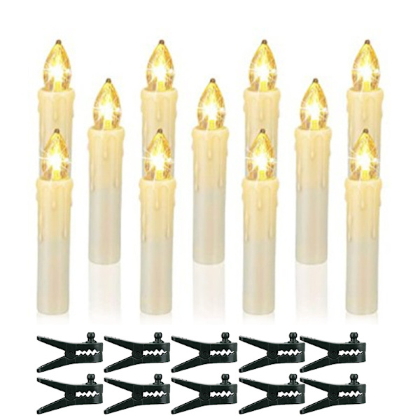 Window Candle, 10-pack varmvitt batteridrivet vattentätt - Perfet