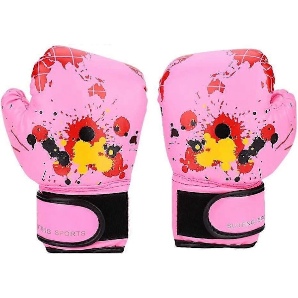 Barnboxningshandskar, Barn Punchinghandskar, Mini Boxningshandskar Junior Kompatibla med Pojkar Flickor, Träningshandskar Kompatibla med Boxning-Perfet Pink