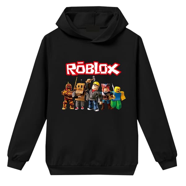 Roblox Hettegenser for Barn Yttertøy Pullover Sweatshirt - Perfekt black 150