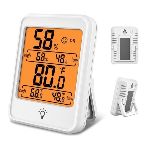 Digital Hygrometer, inomhustemperatur och luftfuktighetstermometer - Perfet