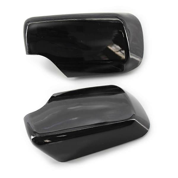 Par bakspeildeksler sidespeilkapper kompatible med- E46/E39 3/5-serie 1998-2005 Gloss Black 51168238375 51168238376-Perfekt