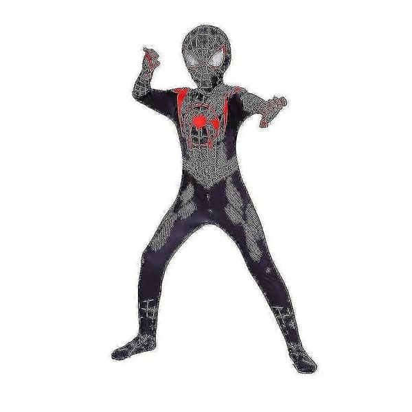 3-12 År Barn Spider-Man: Miles Morales Cosplay Kostym Jumpsuit-i-Perfet 190CM