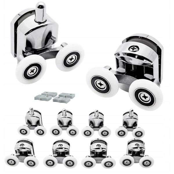8x Hjul for dusjkabinett - Perfet silver