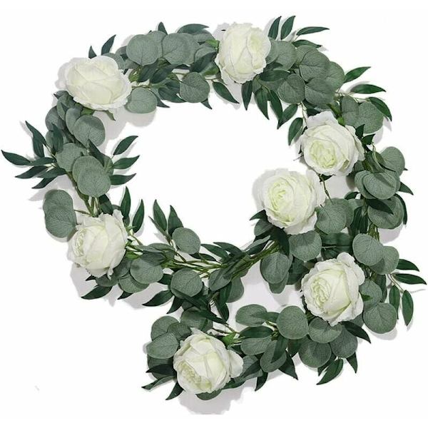 Kunstige blomster, kunstig Eucalyptus Pileblad Garland - Perfet